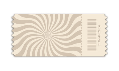 Ticket template on white background.