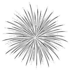 Obraz premium a drawing of a star in a vintage style with thin lines and rays, beam, black, drawing, illustration, line, ray, star, style, sun, thin, against transparent background