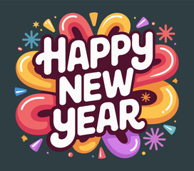 Celebrate a Colorful New Year with This Fun Happy New Year Design
