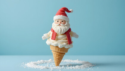 santa claus with a snowman