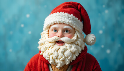 santa claus on the snow