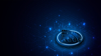 Abstract wifi symbol. Concept of communication technology, internet signal or wireless connection.