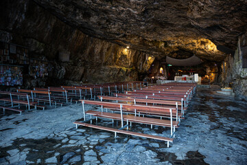 The sanctuary of Madonna della Cornabusa in Imagna Valley