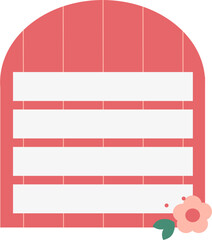 Colorful blank sticky notes with flower and leaves. Collection of colorful blank paper shapes, memo stickers, reminder labels, and message banners.