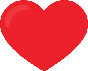 Red Heart Shape with Glossy Finish love symbol