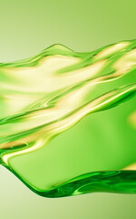 Flowing transparent cloth background, 3d rendering.