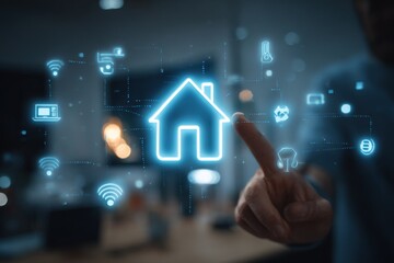 Smart home automation system concept offers enhanced security and safety features for residential environments in modern households