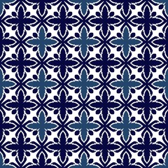 seamless floral pattern, indigo , background ,wallpaper ,blue