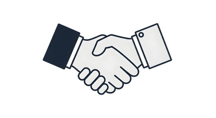 Simple vector illustration of a professional handshake agreement icon business partnership deal success collaboration trust