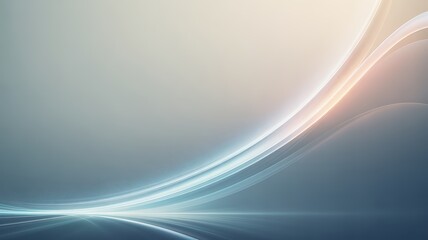 Modern abstract background with glowing blue and orange curves