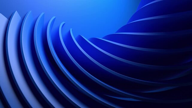 Abstract motion design, blue minimalist background, 4k seamless loop animation, 3d render