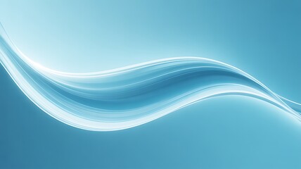 Elegant blue wave design with smooth gradient background