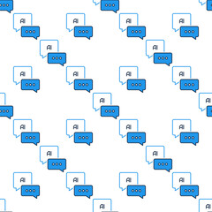 Artificial Intelligence Chat vector AI Speech Bubbles colored seamless pattern