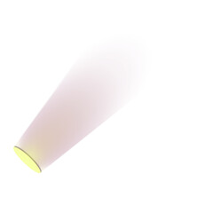 Spotlight beam with smooth edges and gentle glow isolated on transparent background for stage lighting, event design, and presentation use