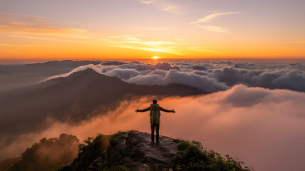 Freedom at Altitude Mountain Top View