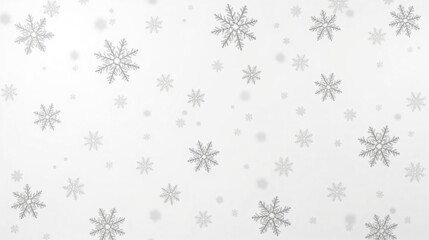 Soft White Snowflakes Floating in Winter Air