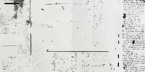 Old newspaper collage background with illegible text and vintage newsprint texture. Grunge paper pattern with retro magazine clippings, abstract typography and aged print design for creative media. © klyaksun