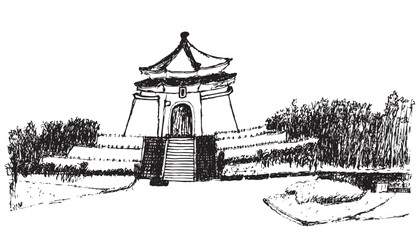 Sketch of Chiang Kai-shek Memorial Hall