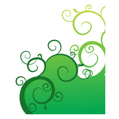 Abstract green swirl pattern with varying shades and densities creating a dynamic and organic background element on a transparent backdrop © Design6300