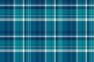 Fototapeta premium Nobility tartan plaid check, 2026 vector pattern seamless. Oktoberfest fabric texture background textile in cyan and teal colors.