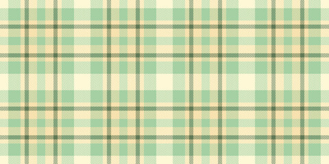 Industrial seamless background check, tablecloth fabric texture vector. Tissue tartan textile pattern plaid in light and wheat colors.