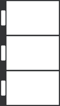 複数枚の8mmネガフィルムをイメージしたシンプルなフレーム素材（アスペクト比16:9）