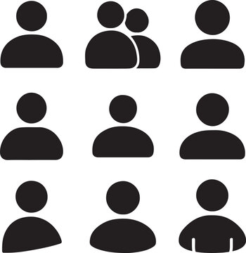 User Profile Silhouette Grid for Interface and Identity Design