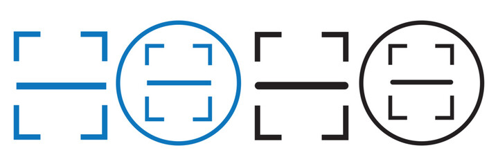 QR code collection isolated on symbol, contrast, black and white QR code centered on a plain white background, mobile phone. EPS 10 