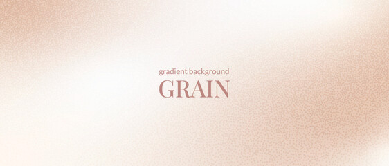 Grain textured peach beige gradient. Neutral warm pastel grainy noise gradation. Light creamy face powder colours gradient background. Vector soft beige backdrop. Subtle gritty gradation bg.