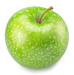 Ripe green apple on white background. File contains clipping paths.