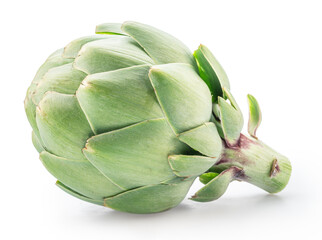 Obraz premium French artichoke isolated on white background. File contains clipping path.