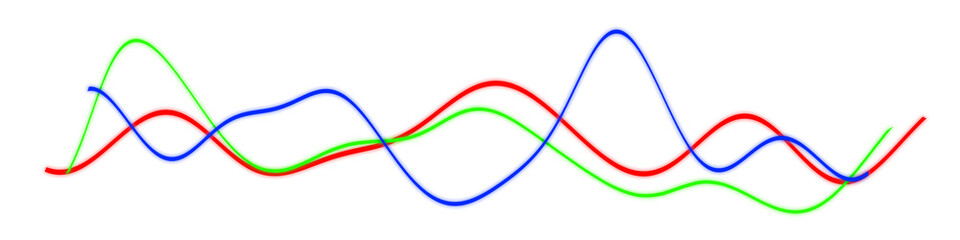 Colorful wave swirl line graph analysis isolated on white background
