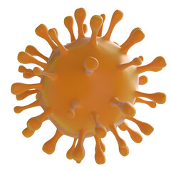 Coronavirus isolated transparent background realistic photo 3d rendering PNG with alpha channel
