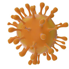 Coronavirus isolated transparent background realistic photo 3d rendering PNG with alpha channel
