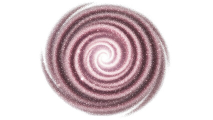 Isolated swirling galaxy illustration for science fiction artwork and cosmic backgrounds