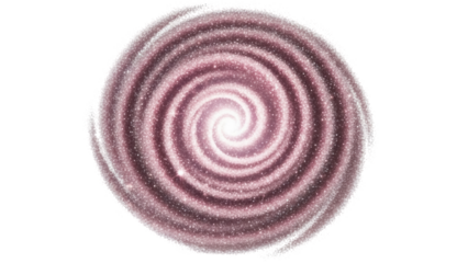 Isolated swirling galaxy illustration for science fiction artwork and cosmic backgrounds