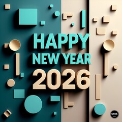 Geometric 2026 Greeting