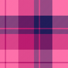 Structure vector fabric tartan, doodle plaid texture textile. Installing background pattern check seamless in pink and dark colors.