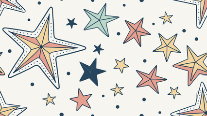 Obraz premium Colorful stars pattern isolated on transparent background