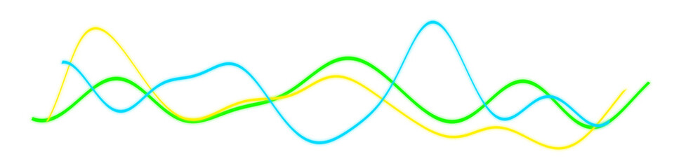 Colorful wave swirl line graph analysis isolated on white background