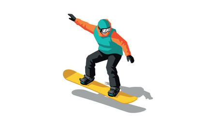 Obraz premium Snowboarder performing trick in mid-air with winter gear on bright day