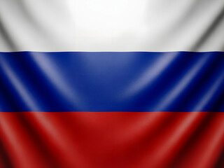 Naklejka premium Russian flag 3D illustration