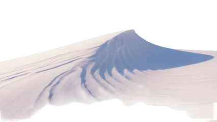 Isolated sand dune ridge formations in the desert create a striking natural landscape view