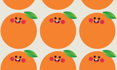Cheerful Citrus Faces Background