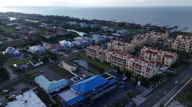 dusk at the coastal Tampa Bay coastal community of Apollo Beach, Florida