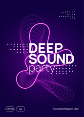 Edm Event. Pink Sound Flyer. Nightclub Audio Illustration. Festival Invite. Green Night Club Design. Dj Set. Discotheque Concert Template. Violet Edm Event