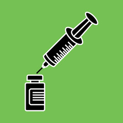 Vaccine Vial icon desigbn