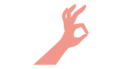 Fototapeta premium Hand making okay gesture in pink color