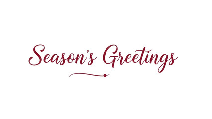 Isolated Season's Greetings message expressing warm wishes during the holiday celebration time