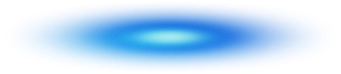 Grainy soft glowing blue blur gradient oval button on black background
